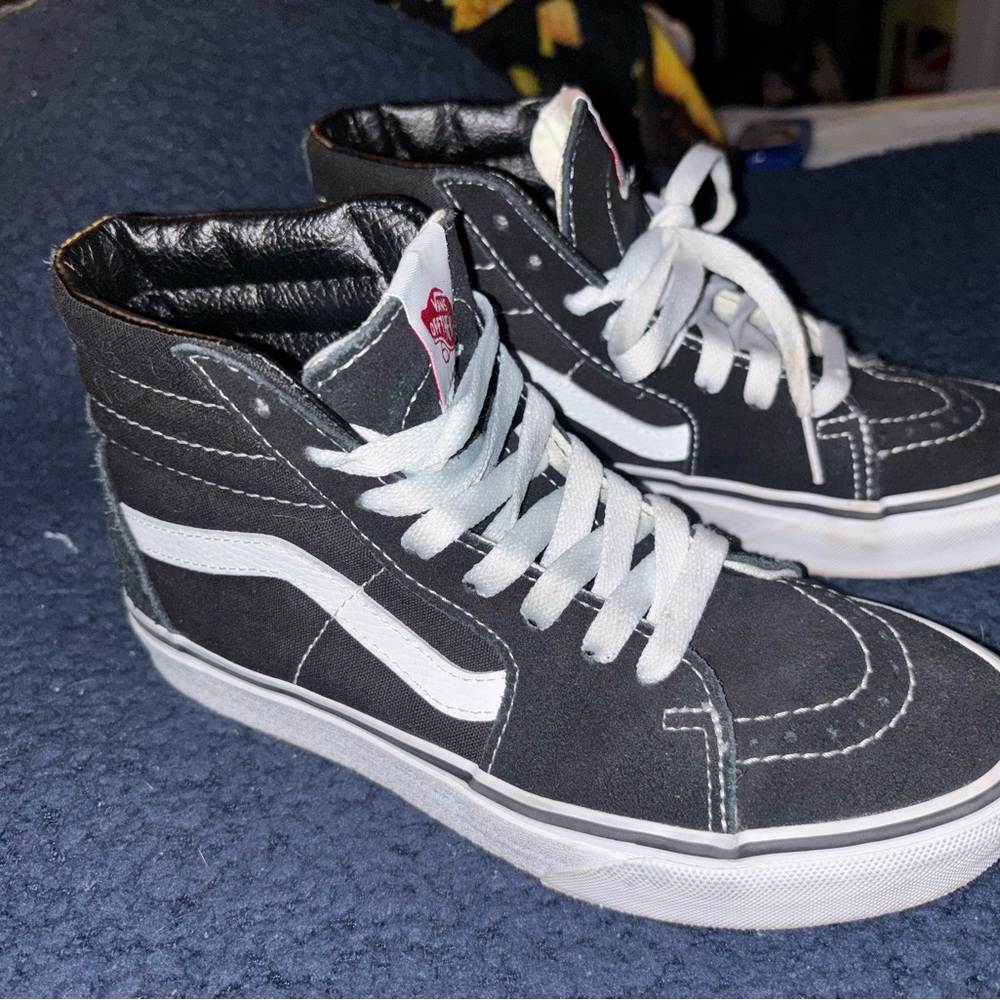 Black and White High-Top Sneakers